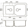 Мойка OMOIKIRI MARU 86-2-GR Tetogranitleningrad grey 4993575
