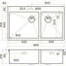 Мойка OMOIKIRI AKISAME 86-2-LG SIDE 4997048