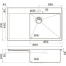 Мойка OMOIKIRI AKISAME 86-GB-R Side 4997044
