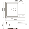 Мойка OMOIKIRI DAISEN 65T-PL Tetogranit/платина 4993517