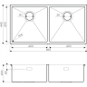 Мойка OMOIKIRI TAKI 86-2-LG 4993792