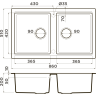 Мойка OMOIKIRI TEDORI 86-2-BE Tetogranit/ваниль 4993925